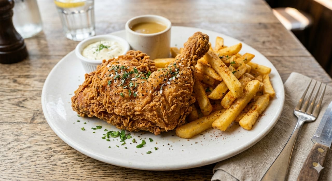 Crispy Fried Chicken + Fries